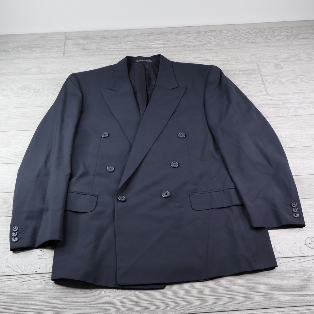 Corneliani Bergdorf Goodman DB Blazer Men's 42R Navy Virgin Wool Italy